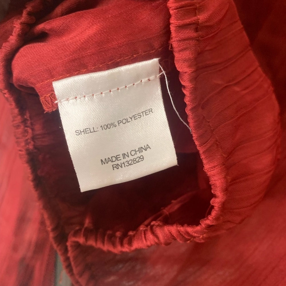 NWT House of Harlow 1960 x Revolve Burgundy XXS Cropped Peasant Style Top - Picture 7 of 9